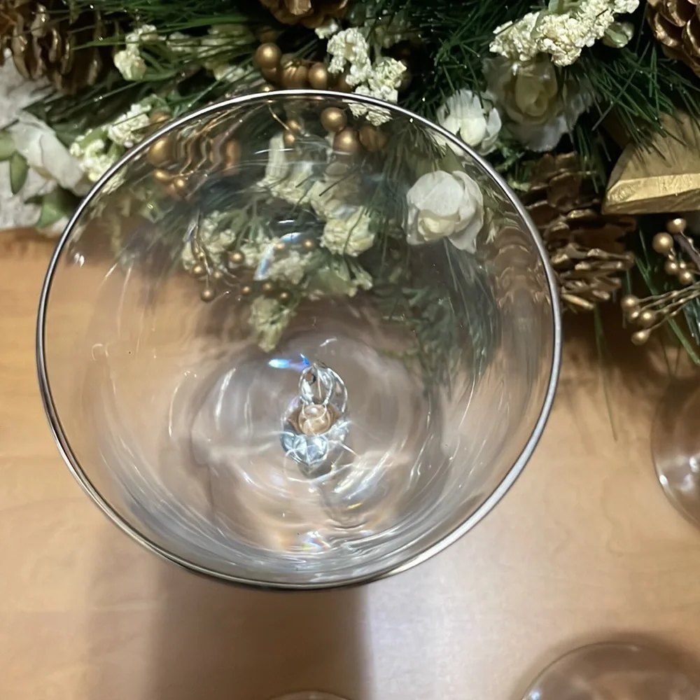 4 Replacements Lenox Expressions Shape Rhythm Wine Glasses - Picture 5 of 12